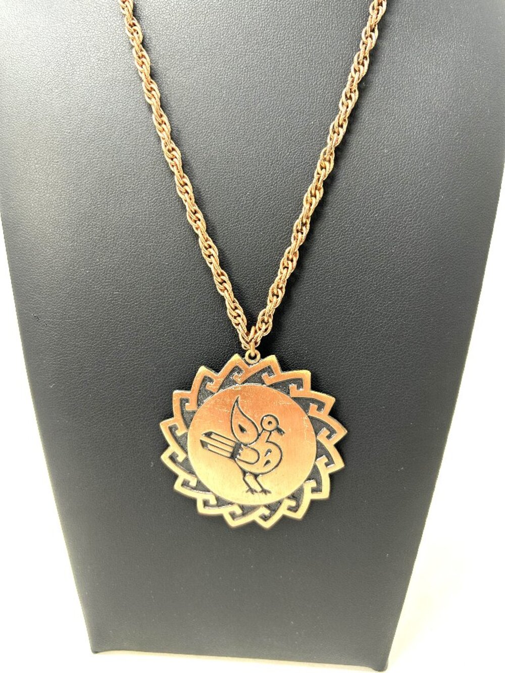 Bell Trading Post Necklace Copper Native American Southwestern Thunderbird 32.1g